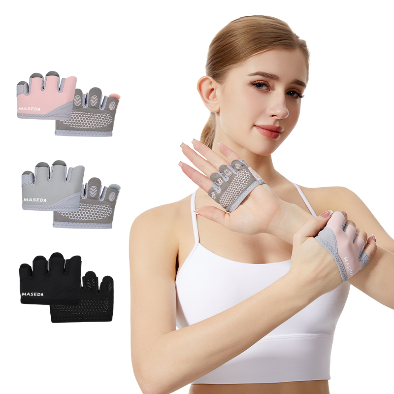 Fitness Yoga Pilates - 피트니스용 손가락 없는 장갑 한 쌍: