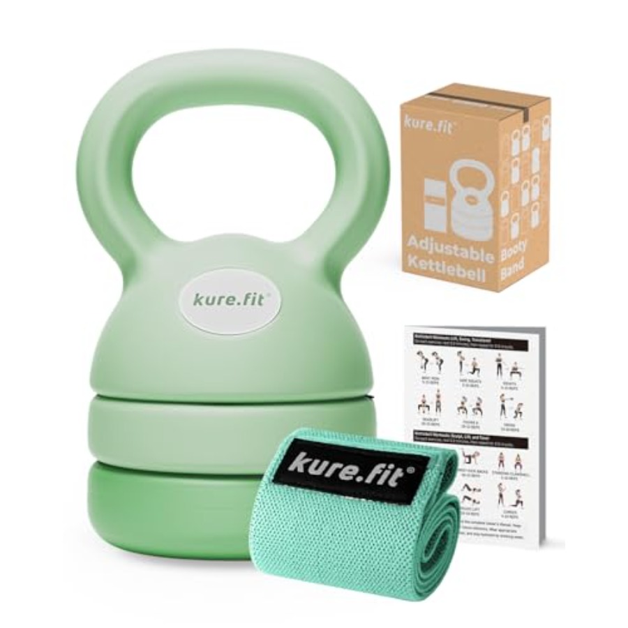 Kettlebell - 가정용 조절식 케틀벨, 블랙 파우더 코팅된