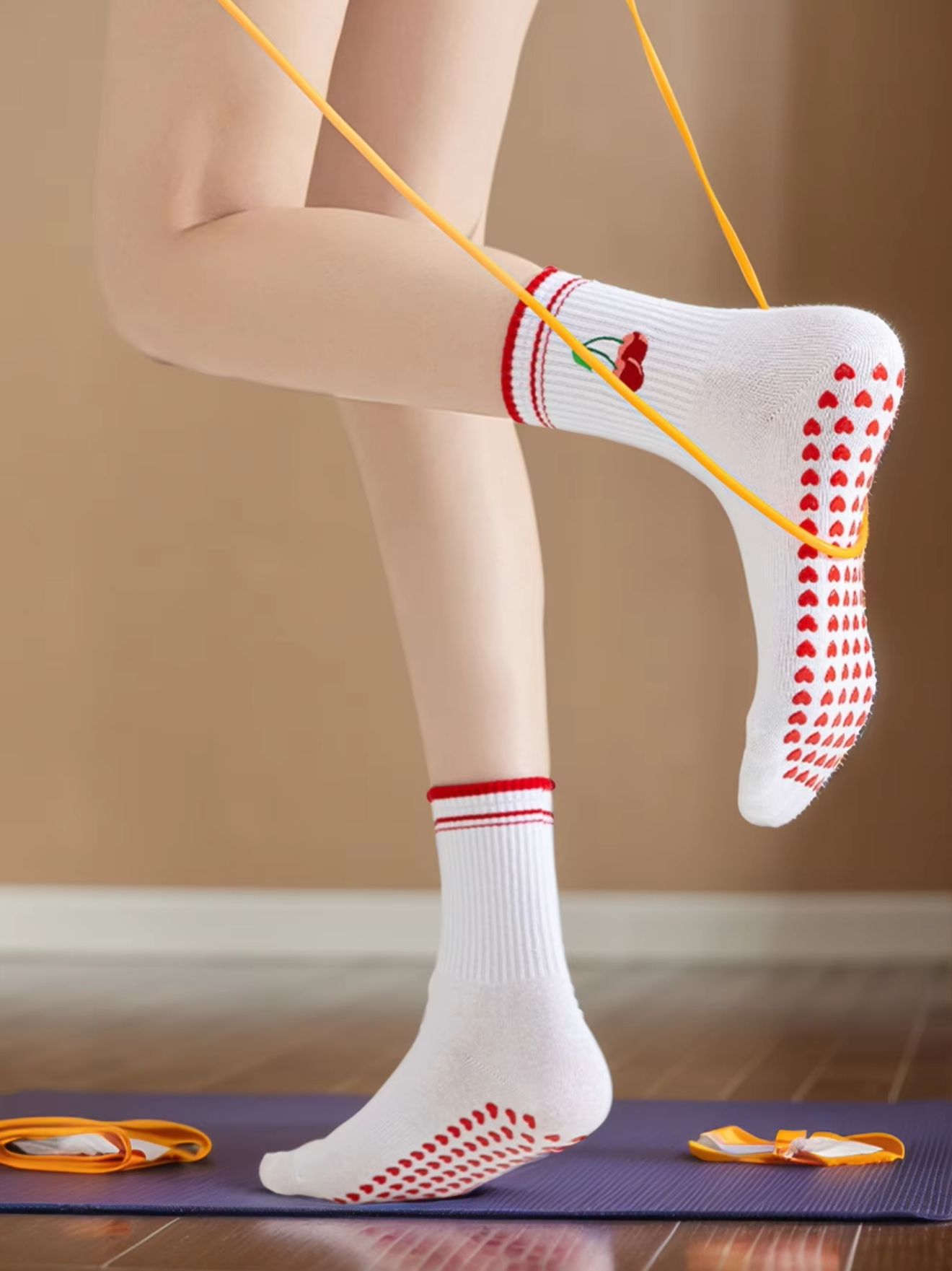 Yoga In Fitness - 1쌍 크로스보더 전문 요가 양말, 면