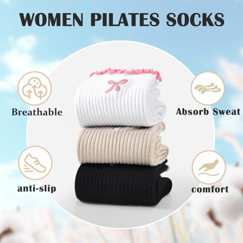 프로페셔널 요가 양말, 면 스트랩 실리콘 미끄럼 방지  - Fitness Yoga Pilates 리뷰 및 가격