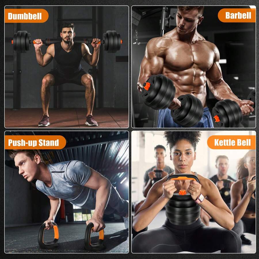 20Lbs 조절 가능한 덤벨 세트, 4-in-1 디자인 - Kettlebell 리뷰 및 가격