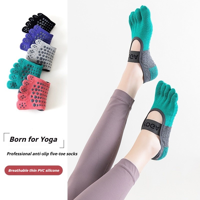 전문가용 필라테스 미끄럼 방지 5개 손가락 발목 양말  - Fitness Yoga Pilates 리뷰 및 가격