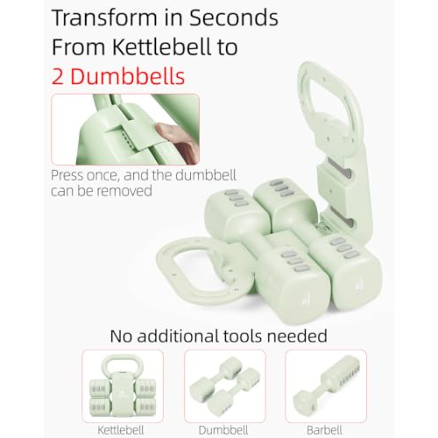 홈짐 덤벨 세트: 4-in-1 조절 가능한 무게추, 케 - Kettlebell 리뷰 및 가격