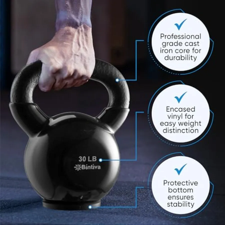 홈 워크아웃 케틀벨 세트 - 주철 - 블랙 - 남녀공용 - Kettlebell 리뷰 및 가격